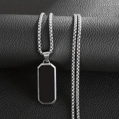 Men’s Combo Jewelry Set – Stainless Steel Necklace + Half Cuff Bracelet