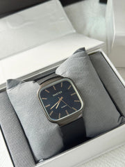 Master Mens Watch, Classic Rubber Strap, Slim Square Dial Watch For Boys & Mens