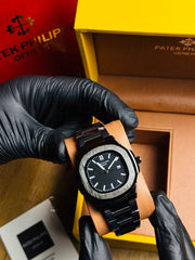 Patek Philippe Nautilus Black Dial Luxury Watch