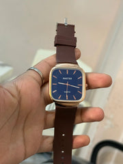 Master Mens Watch, Classic Rubber Strap, Slim Square Dial Watch For Boys & Mens